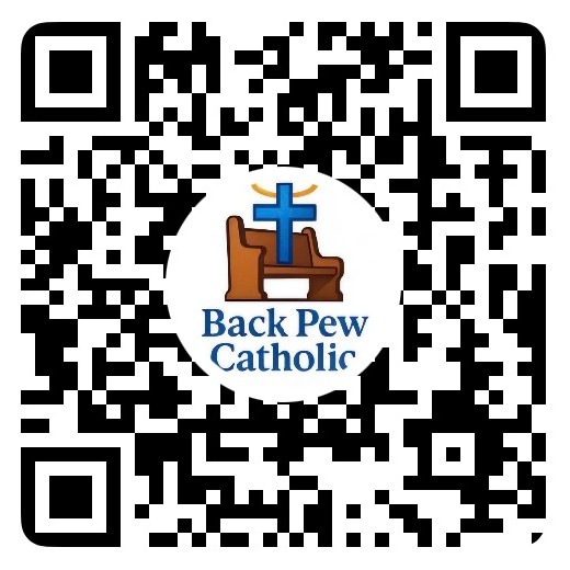Hallow QR code for the Back Pew Catholic prayer group